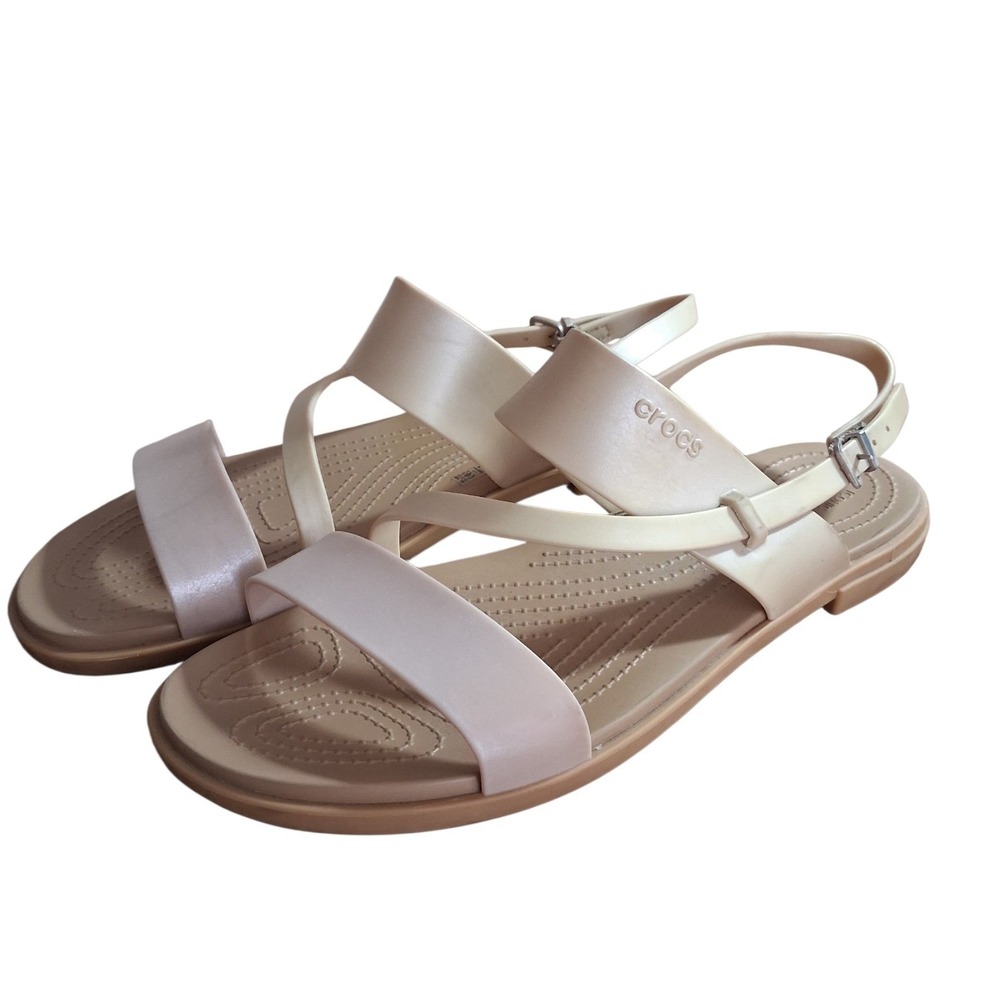CROCS Womens‎ size 11 Strappy Summer Beachy Resortwear Coastal Hot Tulum Sandals